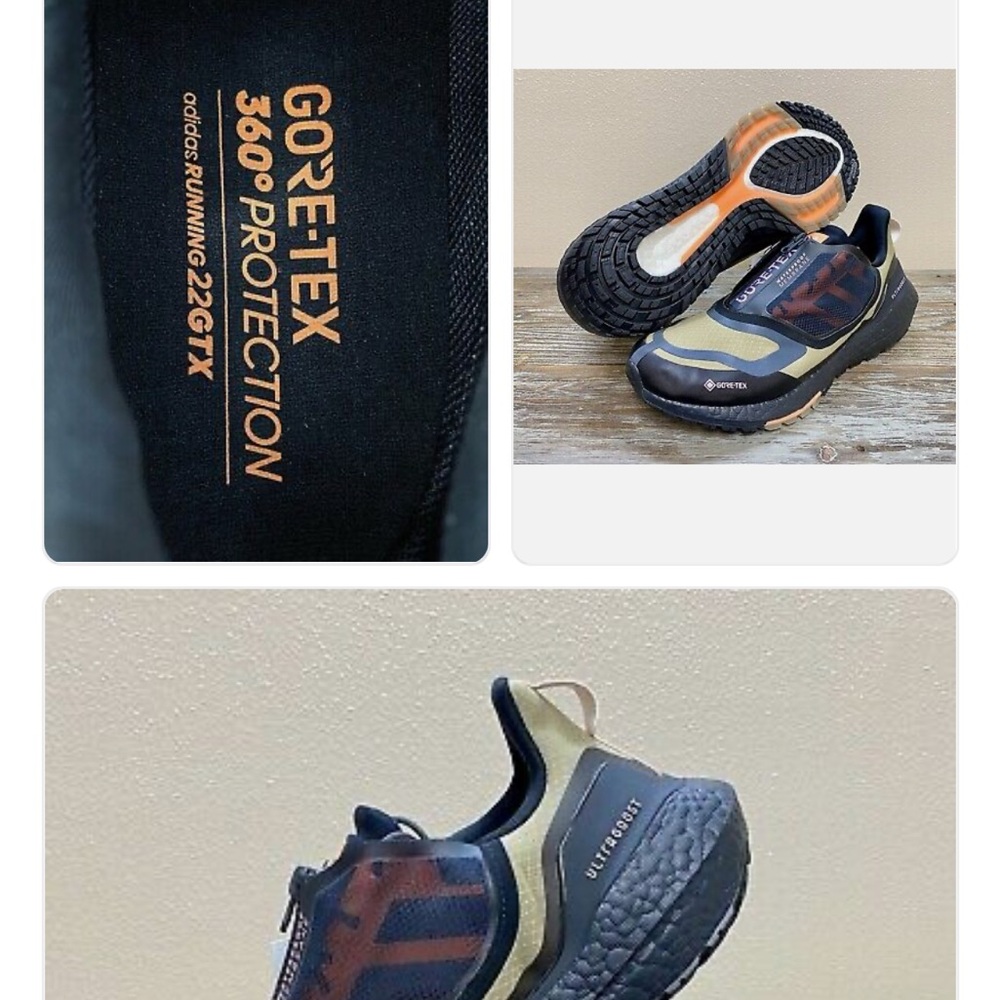 adidas GORE-TEX hiking Black and Orange running 22GTX ultra boost  shoe